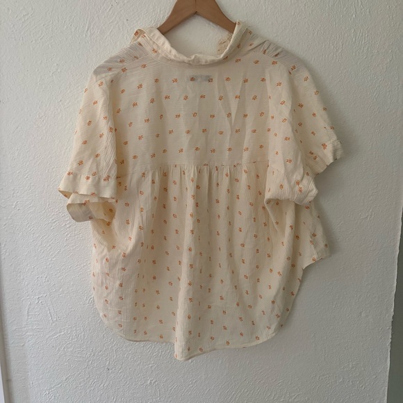 Madewell Hilltop Shirt in Mini Oranges Size L - Picture 6 of 6